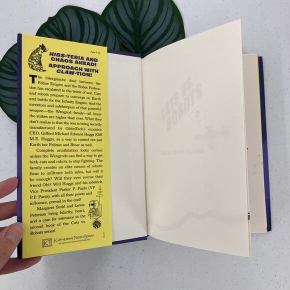 Cats Vs. Robots Now With Fleas Margaret Stohl Lewis Peterson Hardcover Book - Picture 6 of 7